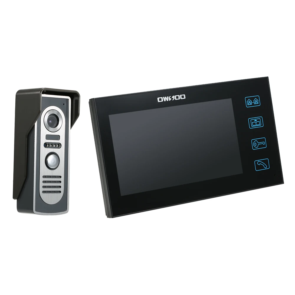 7-inch Video Door Phone Doorbell Intercom Kit Screen Waterproof Outdoor Camera Alarm Wireless Security Camera