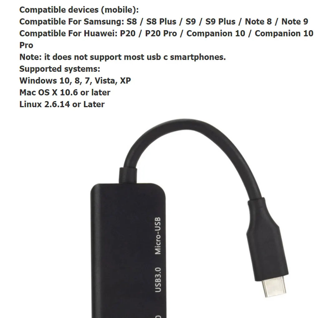 Type-c концентратор USB-C к USB Mirco-USB быстрая передача данных скорость HD видео адаптер конвертер