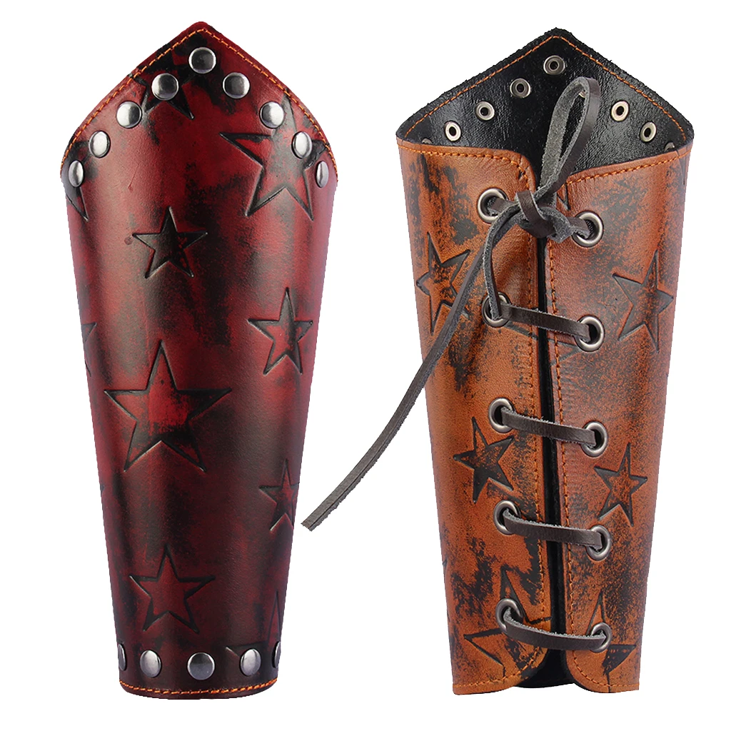 Steampunk Gothic Leather Arm Bracers Arm Armor Cuff String Steampunk Medieval Lace Up Arm Warmer Cosplay Costum Decor