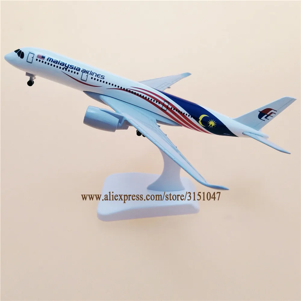 20 см сплав металла Air Malaysia Airbus 350 A350 Airways Малайзийский флаг модель самолета Модель
