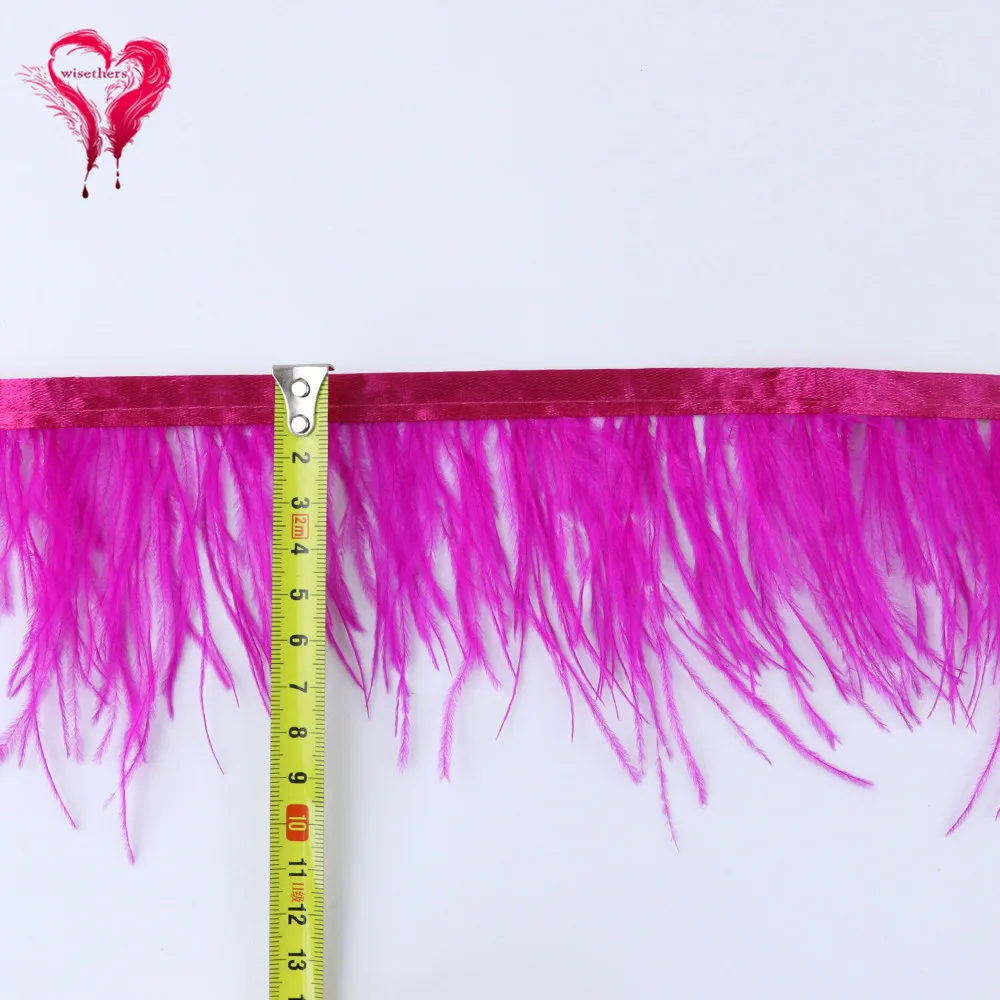 50 Цвета, длина 1 метр, Ширина 8-10 см; модные пышные окрашенные разноцветные страусиные перья ленточная отделка отделкой бахромой украшение для одежды