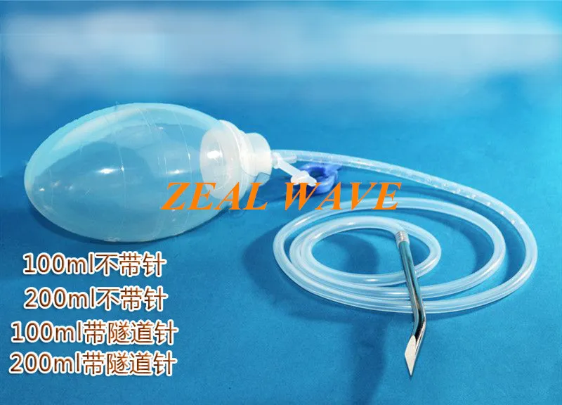 

One-Time Use Negative Pressure Drainage Ball Silicone Rubber Ball Suction Device 100ml 200ml Can Be Equipped With Tunnel Needle