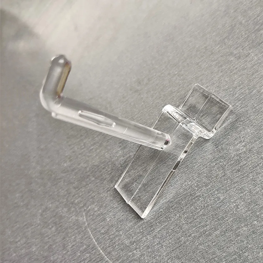 Shelf Label Holder Plastic Merchandise Hanging Hanger Display Hooks Trough Slot Plate Board Commodity Promotion Store Rack Shelf 100pcs