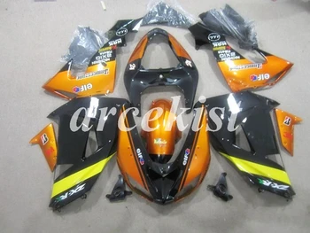 

4 Free Gifts New ABS Motorcycle Full Fairings Kit Fit For Kawasaki Ninja ZX-10R 2006 2007 06 07 10R bodywork set Orange black