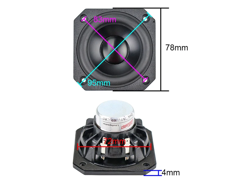 completa 4ohm 25 w alto-falantes do computador
