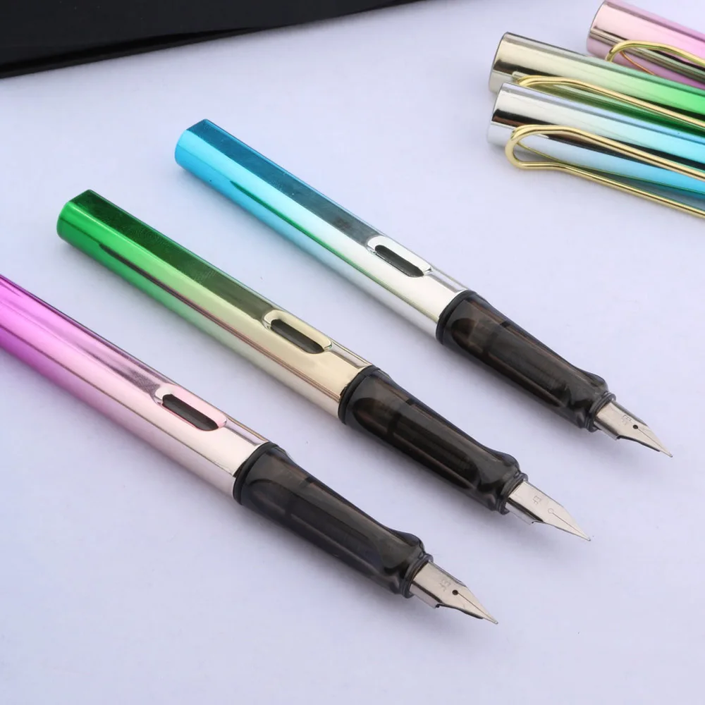 Plastic Calligraphy Fountain Pen Ink For Writing Gift Korean Stationery TDES 
