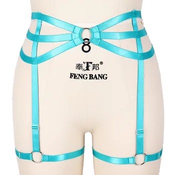 

Gothic Harness Garter Belt Body Caged Women Strappy Stockings Suspender Crop Top Plus Size Elastic Underwear Punk Halloween Rave