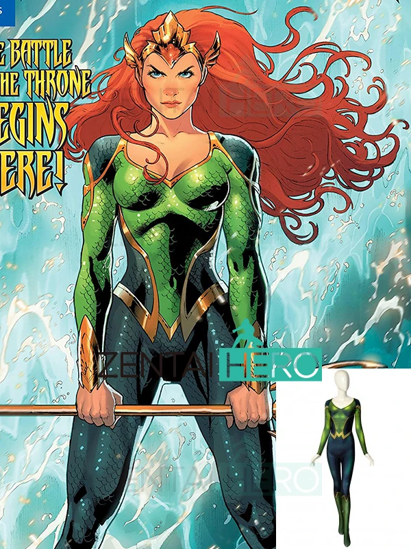 3D принт, DC Marvel queen Mera, костюм для косплея, акваманский фильм, костюмы Лиги справедливости, облегающий костюм женщины-кошки, костюм супергероя