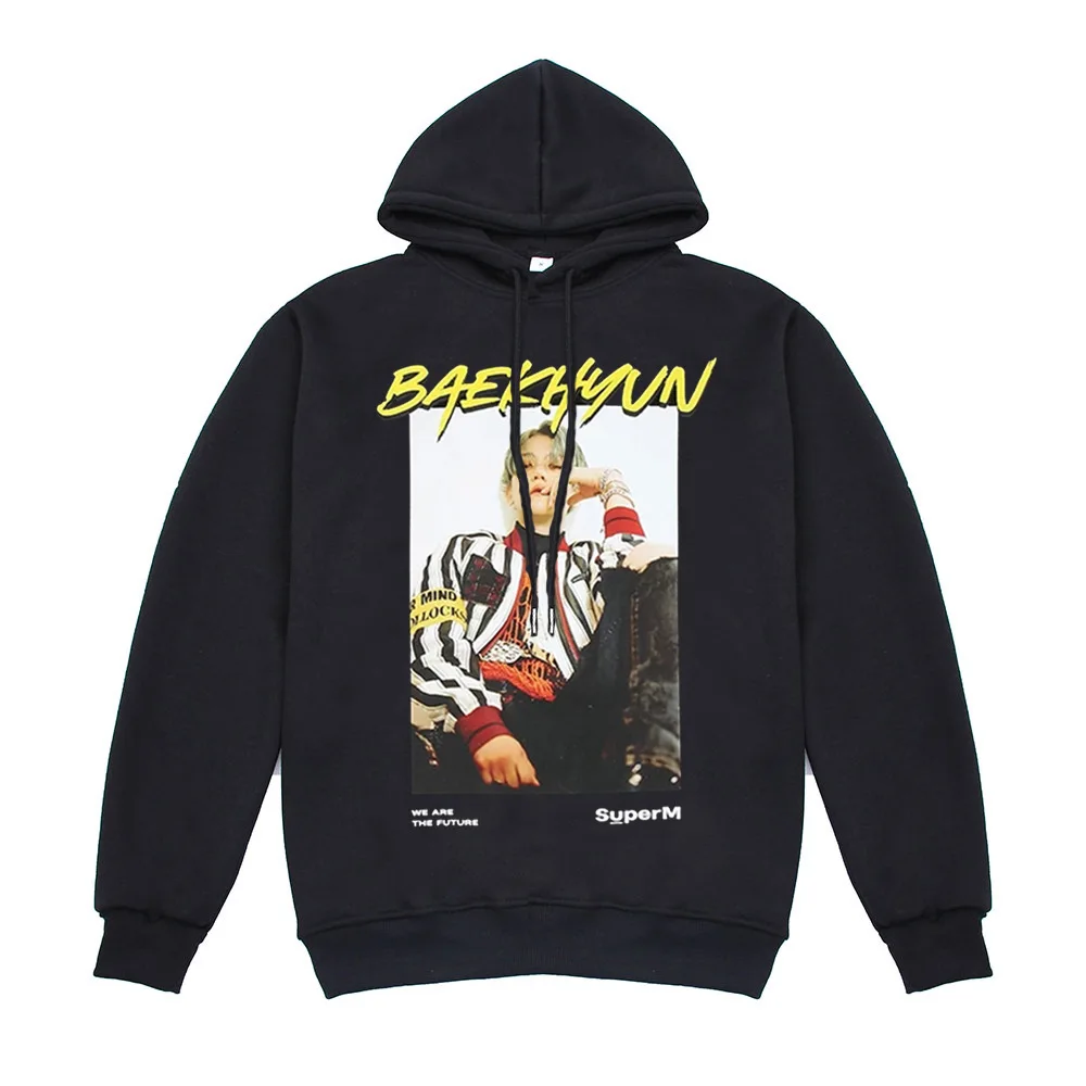Kpop SuperM/хлопковая толстовка с капюшоном BAEKHYUN MARK KAI cap, толстовка с капюшоном LUCAS TEN TAEMIN TAEYONG, костюмы с длинными рукавами верхняя одежда, Sueter