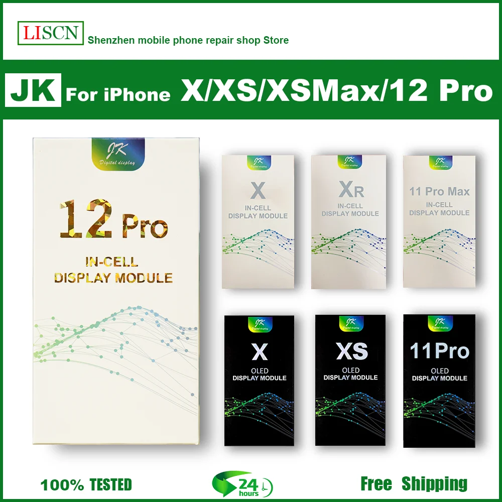 JK Incell Screen For iPhone X XR Xs Max 11 12 12Pro LCD Display Touch Digitizer Assembly No Dead Pixel Replacement Parts | Мобильные