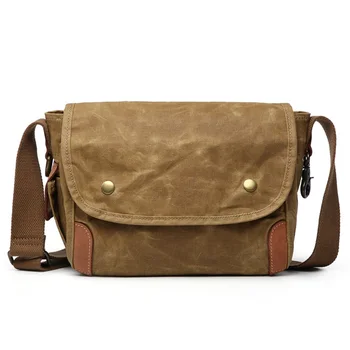 

M385 New Arrive Style Bamboo Stick Pattern Waterproof Oil Waxed Bag Retro Canvas Bag Casual Unisex And Women's General bag
