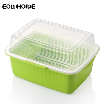

Detachable Dustproof Plastic Drain with Cover Racks Holders Cleaning Cupboard Dish Cup Chopsticks Rack Kitchen Storage Shelf