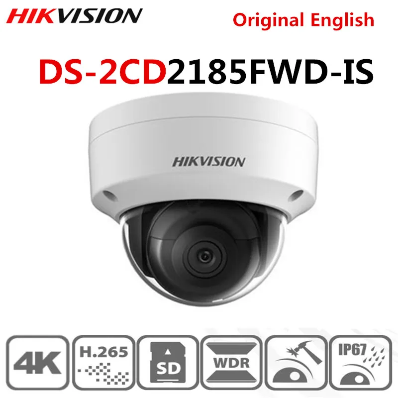 Hikvision POE DS-2CD2185FWD-IS открытый 8MP сетевой безопасности купольная ip-камера H.265 Встроенный аудио интерфейс SD clot