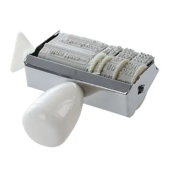 

New DIY Words and Date Wheel Rubber Dater Roller Stamp Stationery