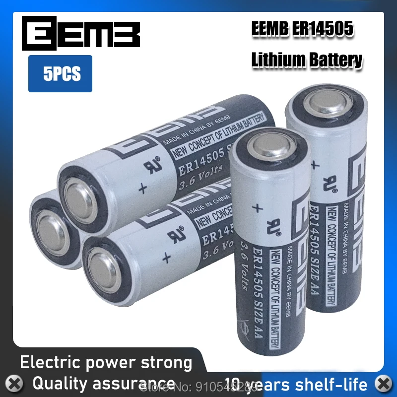5PCS/lot EEMB ER14505 AA 3.6V 2400mAh Lithium Battery Brand New Patrolling rod lithium battery PLC instrument | Электроника
