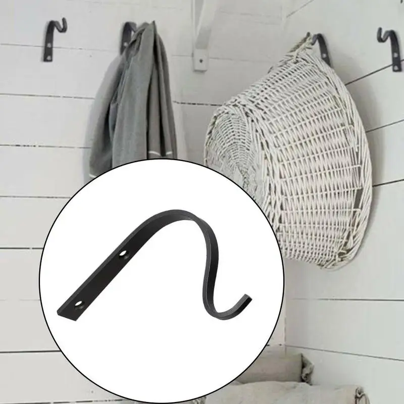 2 шт. металлические настенные крючки J-hook винтажная настенная вешалка винтовые