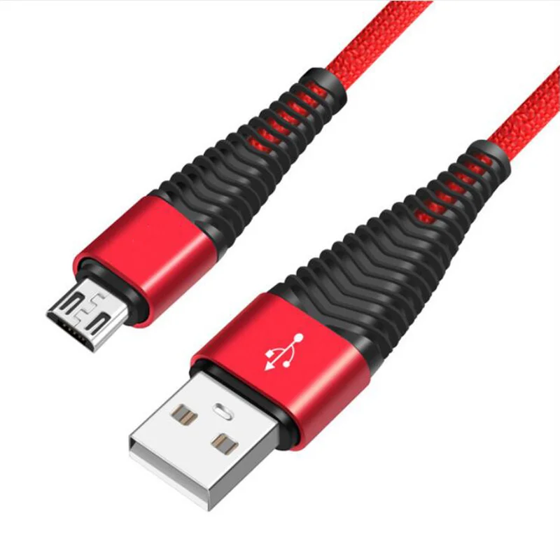 Кабель USB type-C для samsung S9 S8, кабель для быстрой зарядки для huawei P20 30, Xiaomi 8, 9, Redmi Note 4, 5, usb-кабель для зарядного устройства, кабели для передачи данных - Цвет: Red For Micro