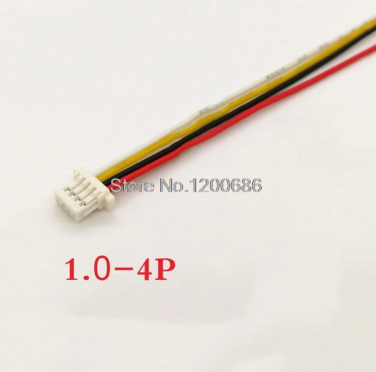 SH1.0 4Pin Male Plug Connector With Wire Cable 8cm ph2 0mm wire cable connector ph2 0 plug male