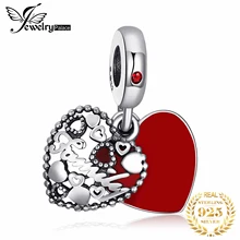 Jewelrypalace стерлингового серебра 925 секрет восхищение красной эмалью бисер Подвески Fit Браслеты подарки для нее Модные украшения подарок