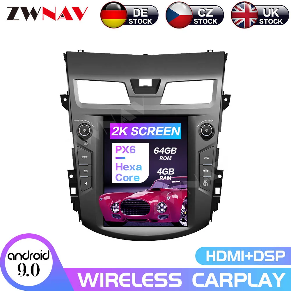 

PX6 Android 9 Tesla style Car DVD Player GPS navigation for Nissan Teana 2013+ Car Auto Radio Stereo Multimedia Player Head Unit
