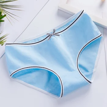 

ROPALIAWomen Mid-Rise Panties Breathable Comfort Ladies Briefs Sweet Girls Bow Panties Underwear