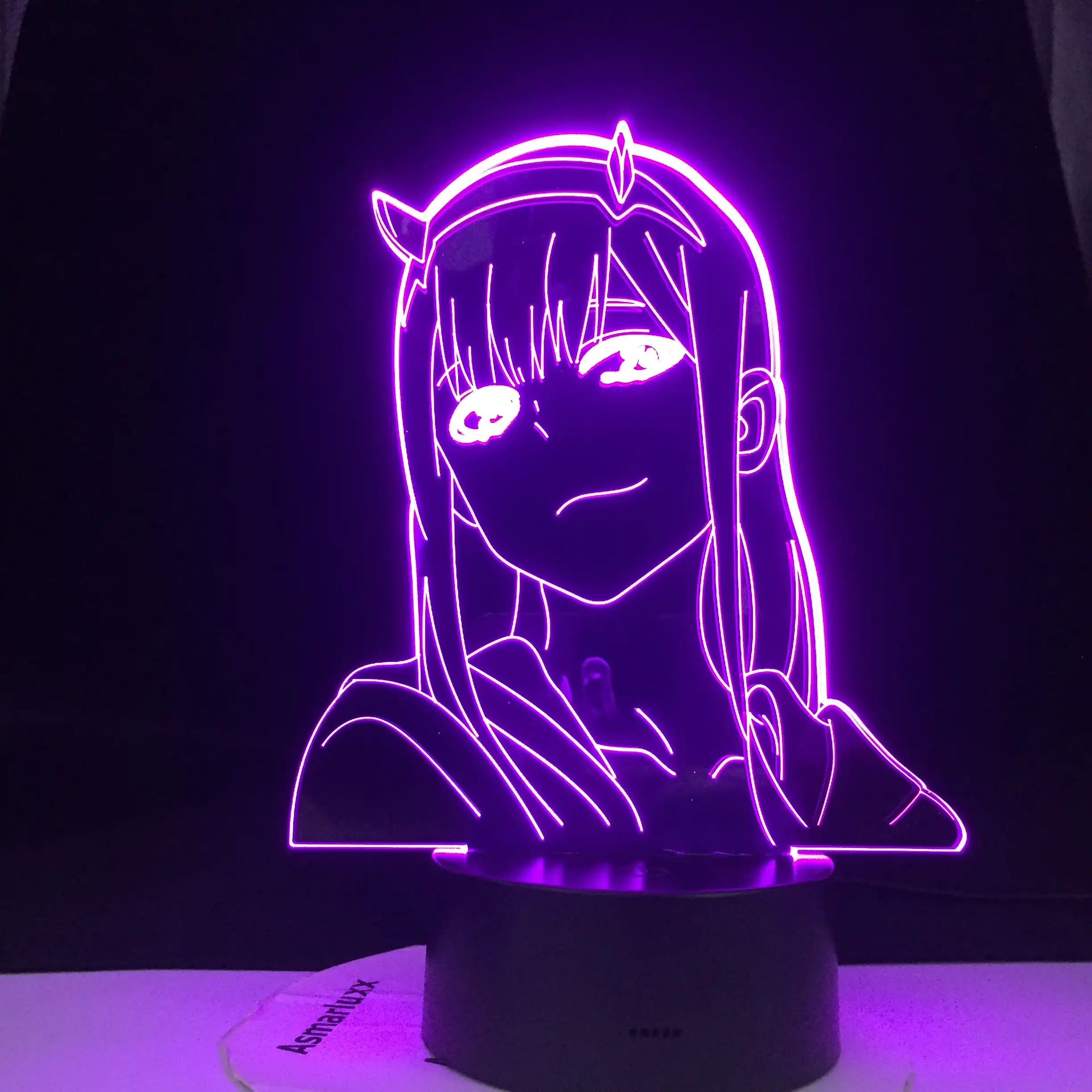 anime 3d lamp zero two figure nightlight kids child girls bedroom decor light manga gift night light lamp darling in the franxx