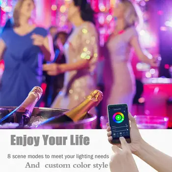 

Wireless Party LED Light Bulb LED Lamp Super Bright Durable APP Control Home Decoration RGBW 10W E27 Bedroom Bar LED Bulb Smart