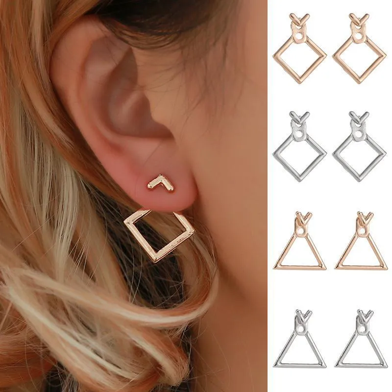 Bacolod Gold Silver Color Geometric Earrings for Female Essential Party Office Jewelry&ampAccessories Best Gifts Mother Friends | Украшения