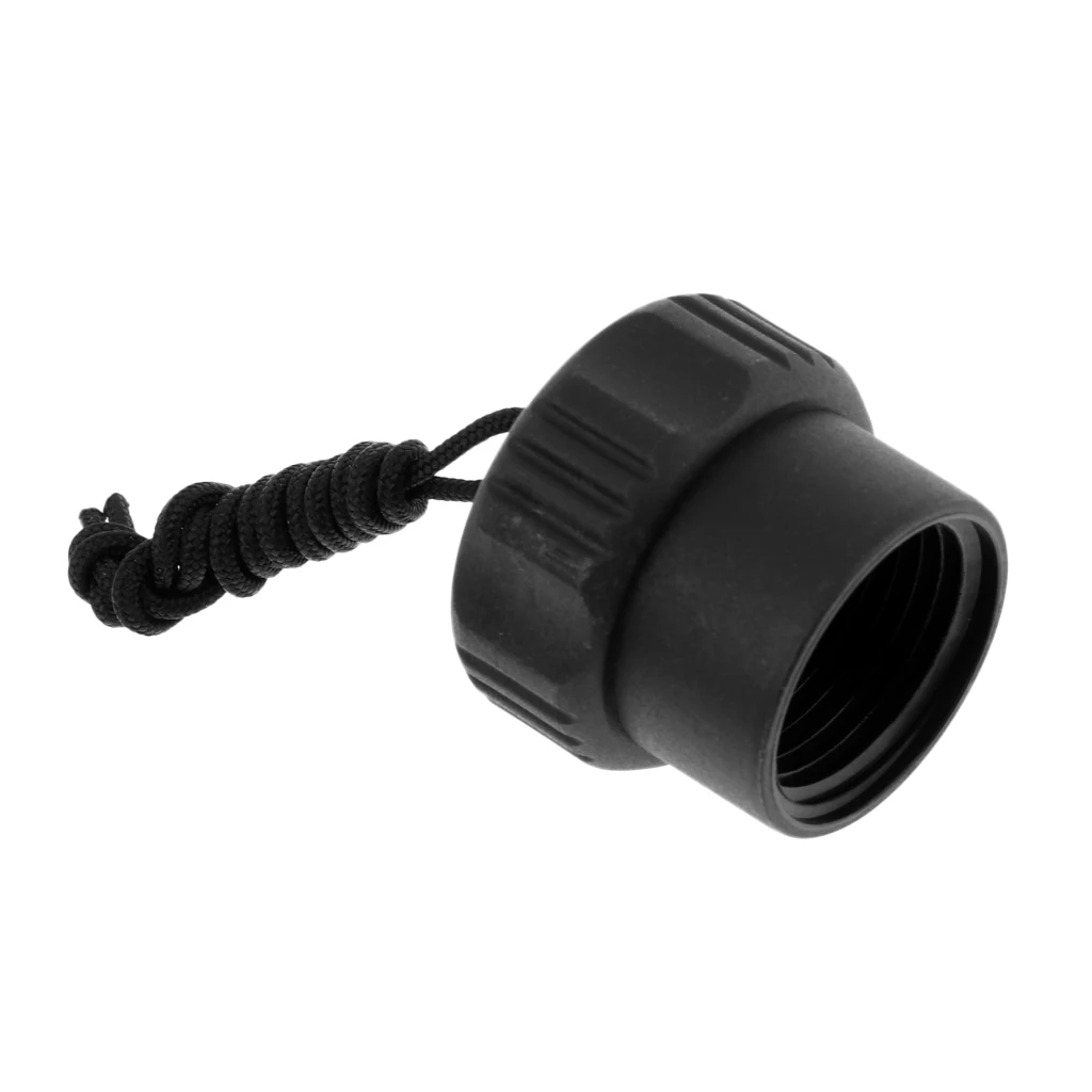 Scuba Diving DIN Tank Valve Regulator Dust Plug Screw Cap Attached with Rope
