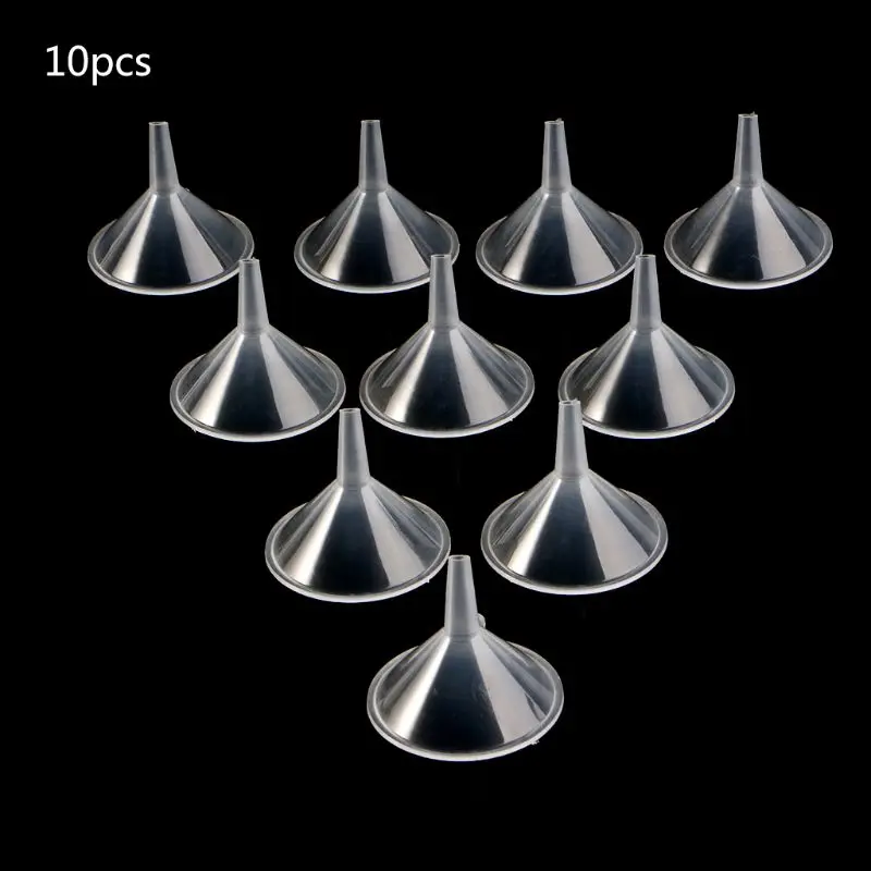 

10Pcs Plastic Small Funnels For Perfume Liquid Essential Oil Filling Empty Bottle Packing Tool