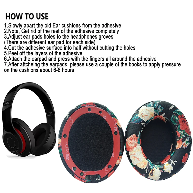 Сменные амбушюры подушки для ухода за ушами наушники ритма от dr dre Studio 2 0 3 B0500 B0501