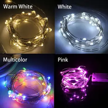 

Party Christmas Fairy Light Waterproof Chain Mini Night Lamp Wedding Romantic Copper Wire Battery Powered Holiday Decor #734