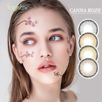 

2pcs/pair CANNA ROZE Series Colored Contact Lenses Yearly Disposable Natural Looking Color Contact Lens