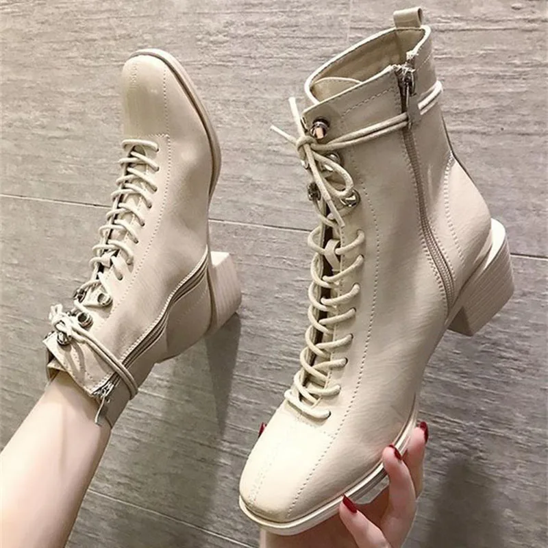 

Winter Boots Ankle Boots Women Shoes Woman Boots Fashion PU Square Toe Ankle Boots Booties 2019 Winter New Short Fur Warm Boots