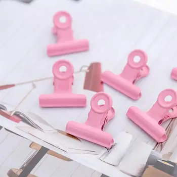 

1 Pc Cute Metal Binder Clips Paper Metal Round Tail Clip Paper Clips Office Accessories Office Binding Supplies File Clips