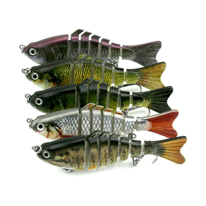  HENG JIA Fishing Lure 7 Segment Swim bait Crank bait Hard Bait with 6# Fishing Hook