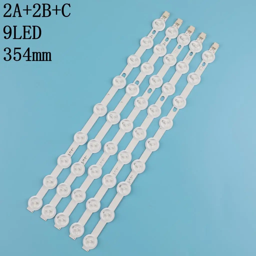 100% New 5PCS LED backlight strip 40" 39" NDV REV1.0 ABC Type VES400UNDC-01 VES400UNDS-02 03 40L1333DB 40L3453DB 40PFL3018T/12