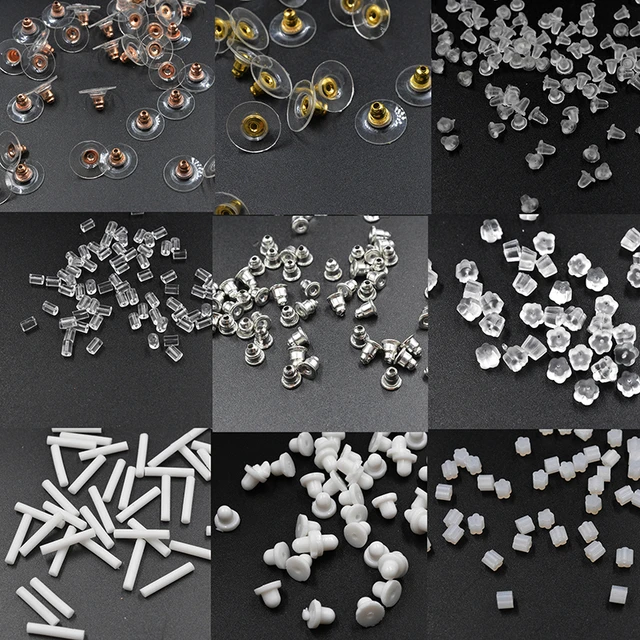 500pcs Soft Silicone Rubber Earring Back Stoppers for Stud Earrings DIY  Earring Findings Accessories Bullet Ear Plugs Wholesale