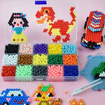 

6000 pcs DIY Magic beads Animal Molds Hand Making 3D Puzzle Kids Educational beads Toys for Children Spell Replenish