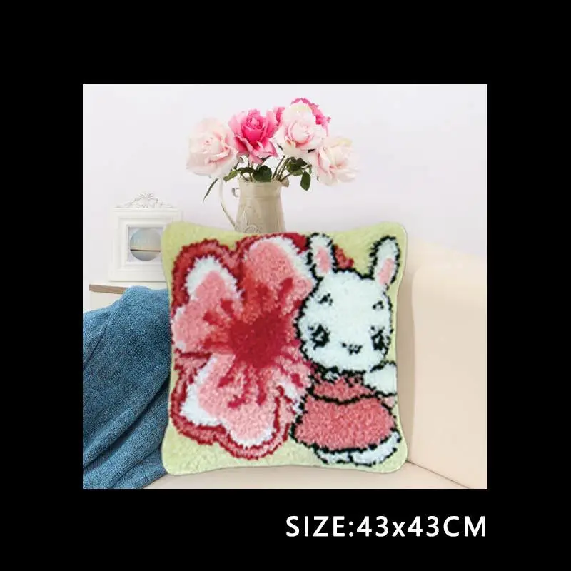Модный Набор для девочек с защелкой, сделай сам, Knooppakket Smyrna Klink Haak Kleed Bloemen, подушки Foamiran для цветочной вышивки, кошки, собаки - Цвет: Multi