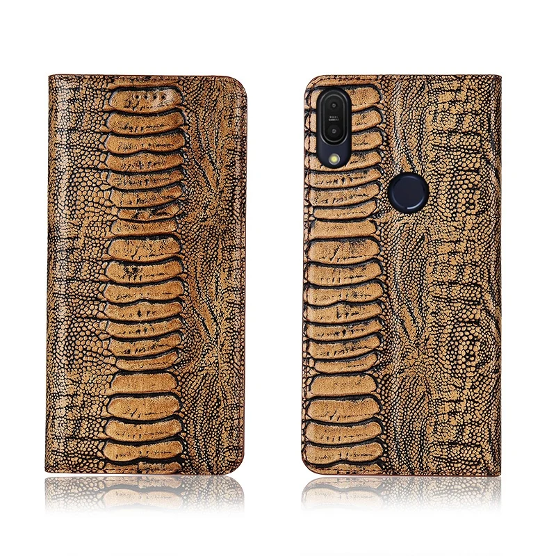 

Ostrich foot pattern genuine leahther phone bag for Asus Zenfone Max Pro M1 ZB602KL/Zenfone Max M1 ZB555KL flip cover funda case