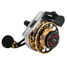 Automatic Wire-arrang One-key reset Right/Left Handed 8+1 BB 13LB Inline Ice Fishing Reel with Unloading Force