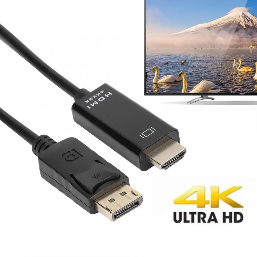 1,8 м кабель DP-HDMI патч-корд аудио видео конвертер Поддержка 4K Ultra HD DP к HDMI