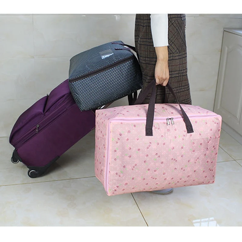 Anti-dust Oxford Cloth Quilt Storage Bag With Handle Quilt Bag Wardrobe Clothes Bag Pouch Luggage Bag Storage Box zh1