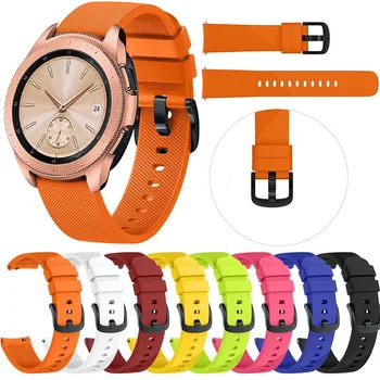 

New Adjustable Silicone Wristwatch Bands Diamond Printed Pin Buckled Replacement Accessories For Samsung Galaxy Watch 42mm AHPU