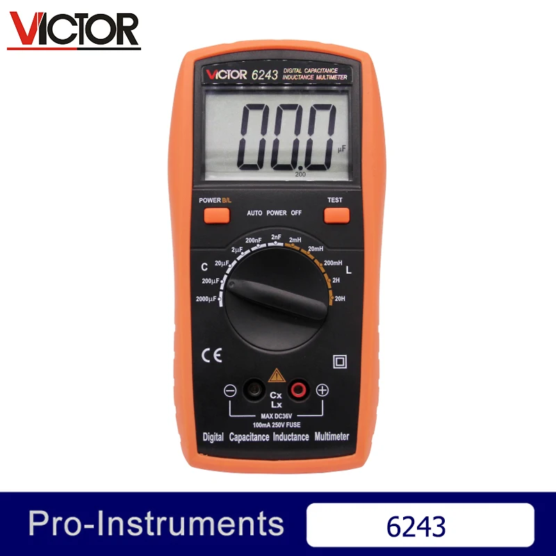 Victor VC6243 Professional Victor Inductance CAPACITANCE LCR Meter Digital Multimeter Resistance Meter Null afbeelding