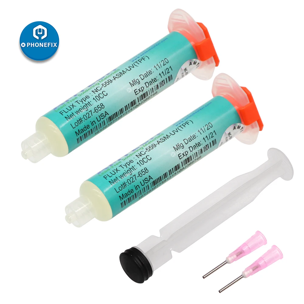 Original Amtech Nc 559 Solder Paste Flux With Syringe Plunger Needle Bga Soldering Paste Welding Fluxes Phone Motherboard Repair Welding Fluxes Aliexpress