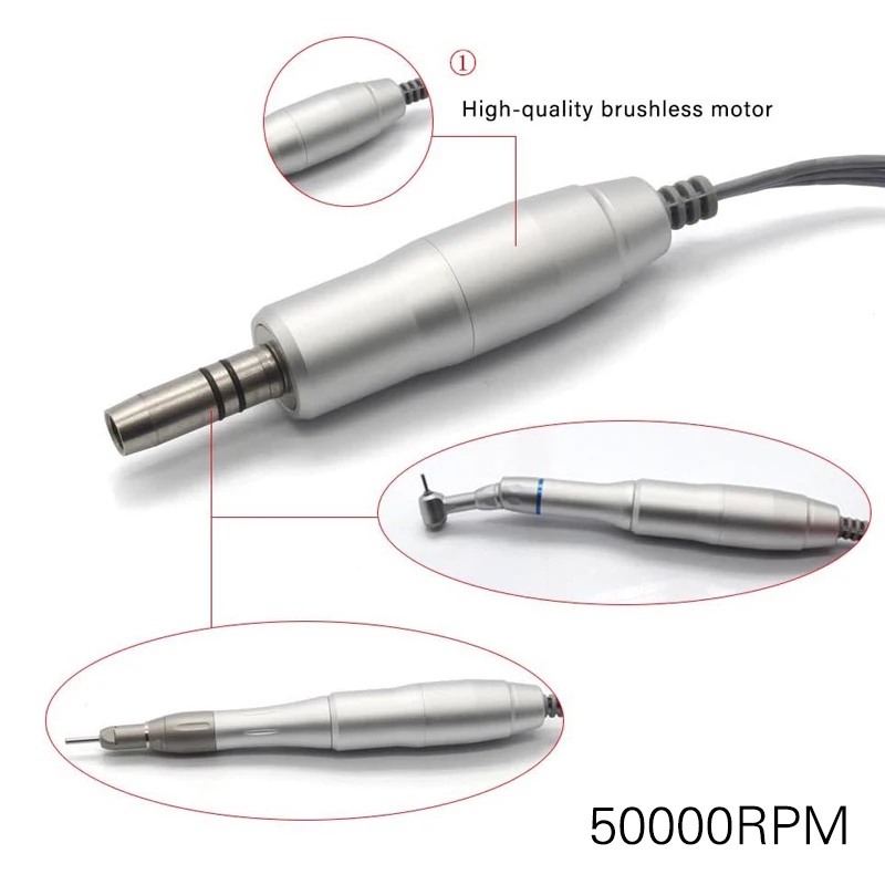 Free Shipping Dental Clinic Micro Motor 50000rpm High Speed Grinding Polishing Tools Machine Kit G800 W101E With Speed Pedal 5