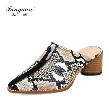 

Fanyuann new hot sale women pumps pointed toe summer shoes high heels dress shoes ladies mules fashion party shoes woman
