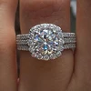 Silver Cushion-Cut Engagement & Wedding Ring – Women’s Fashion Jewelry